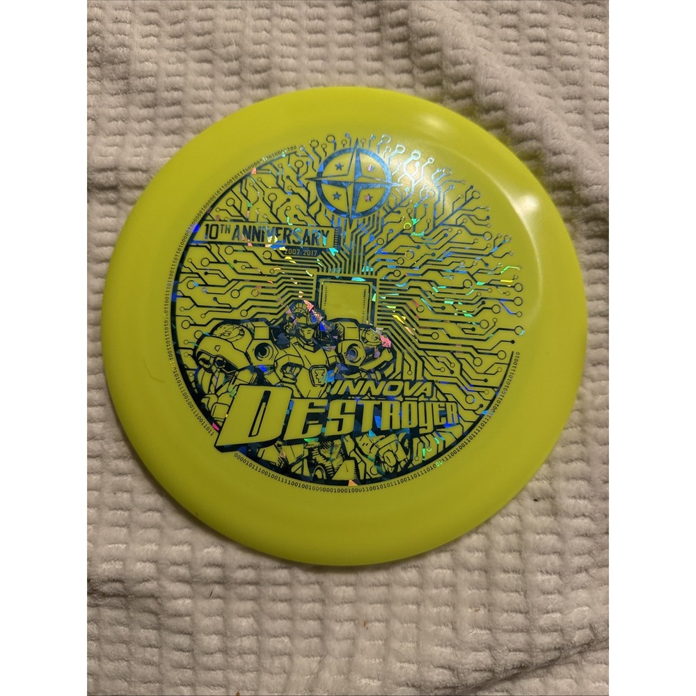 Innova Destroyer 10th Anniversary Star Disc Golf Disc 170g Rare OOP Yellow